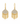 14k Gold Earrings with Pave Diamonds Shimmy