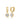 Bezel Set Round Diamond Drop Huggie Earrings