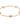 admire small gem 2mm gold bracelet- pink opal