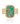 Medium Turquoise Cushion Ring-Gold Turquoise