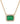 14KT GOLD AND DIAMOND EMERALD HALO NECKLACE